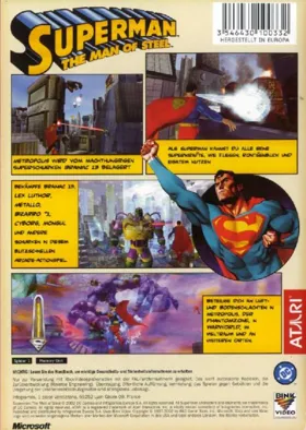 Superman The Man of Steel (USA) box cover back